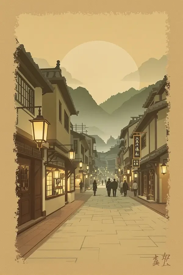 灯火里的家